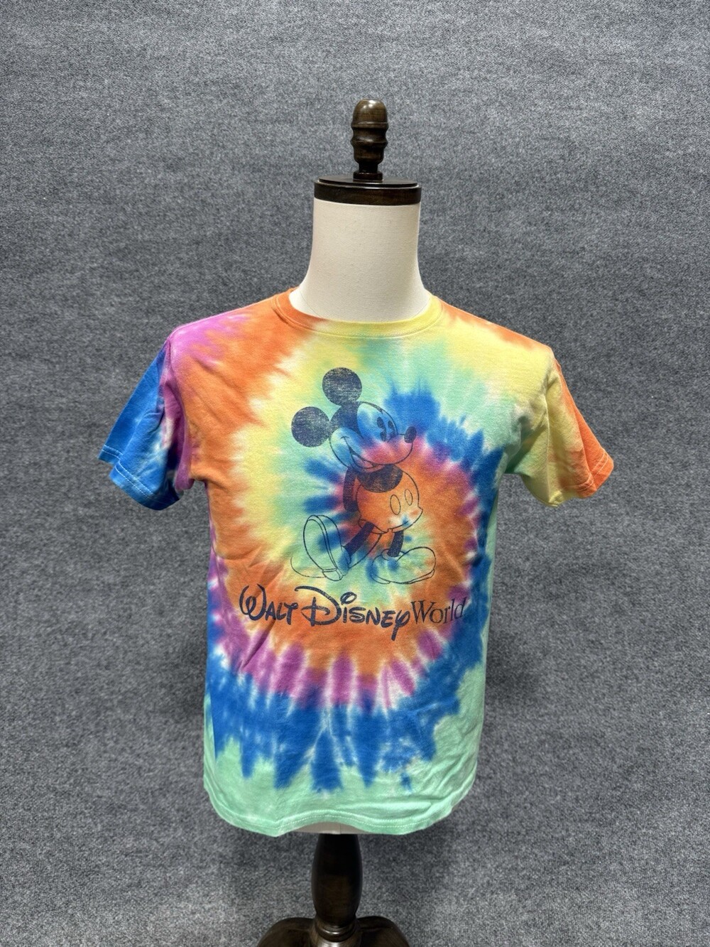 Disney Parks Mickey Mouse Tie Dye T-Shirt Walt Disney World Rainbow Mens Large